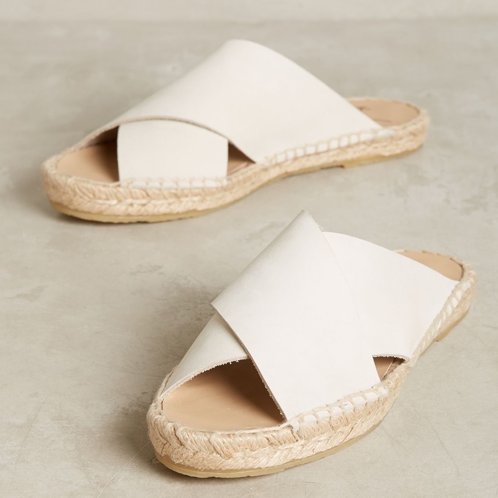 Anthropologie Espadrille Slides